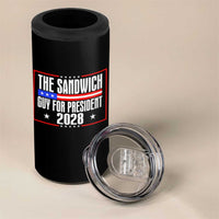 The Sandwich Guy for President 2028 4 in 1 Can Cooler Tumbler Funny Patriotic Campaign Parody - Wonder Print Shop