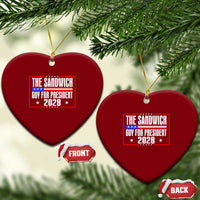 The Sandwich Guy for President 2028 Ceramic Ornament Funny Patriotic Campaign Parody - Wonder Print Shop