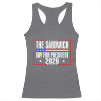 The Sandwich Guy 2028 Racerback Tank Top Political Parody - Wonder Print Shop