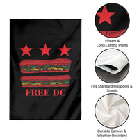 Free DC Funny Flag Parody Garden Flag Washington DC with Baguette Sandwich Twist - Wonder Print Shop