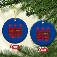 Free DC Funny Flag Parody Ceramic Ornament Washington DC with Baguette Sandwich Twist - Wonder Print Shop
