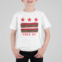 Free DC Funny Flag Parody T Shirt For Kid Washington DC with Baguette Sandwich Twist - Wonder Print Shop
