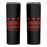 Free DC Funny Flag Parody Skinny Tumbler Washington DC with Baguette Sandwich Twist - Wonder Print Shop