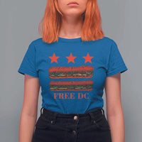 Free DC Funny Flag Parody T Shirt For Women Washington DC with Baguette Sandwich Twist - Wonder Print Shop