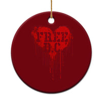 Free DC Graffiti Dripping Heart Graphic Ceramic Ornament Washington DC Pride Political Satire - Wonder Print Shop