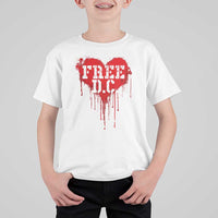 Free DC Graffiti Dripping Heart Graphic T Shirt For Kid Washington DC Pride Political Satire - Wonder Print Shop