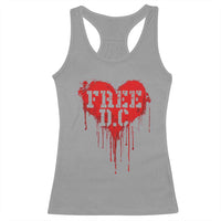 Free DC Graffiti Dripping Heart Graphic Racerback Tank Top Washington DC Pride Political Satire - Wonder Print Shop