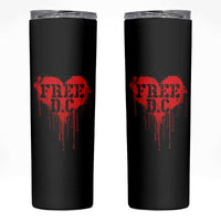 Free DC Graffiti Dripping Heart Graphic Skinny Tumbler Washington DC Pride Political Satire - Wonder Print Shop