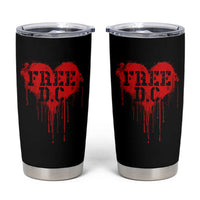 Free DC Graffiti Dripping Heart Graphic Tumbler Cup Washington DC Pride Political Satire - Wonder Print Shop