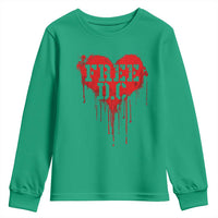 Free DC Graffiti Dripping Heart Graphic Youth Sweatshirt Washington DC Pride Political Satire - Wonder Print Shop
