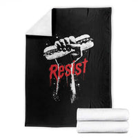 Resist with Sandwich Power Throw Blanket Funny Food Rebellion Political Satire - Wonder Print Shop