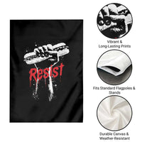 Resist with Sandwich Power Garden Flag Funny Food Rebellion Political Satire - Wonder Print Shop
