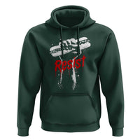 Resist with Sandwich Power Hoodie Funny Food Rebellion Political Satire - Wonder Print Shop