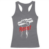 Resist with Sandwich Power Racerback Tank Top Funny Food Rebellion Political Satire - Wonder Print Shop