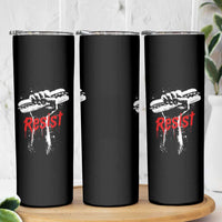Resist with Sandwich Power Skinny Tumbler Funny Food Rebellion Political Satire - Wonder Print Shop