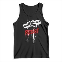 Resist with Sandwich Power Tank Top Funny Food Rebellion Political Satire - Wonder Print Shop