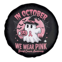 Halloween Breast Cancer Awareness Spare Tire Cover In October We Wear Pink Cute Boo Sheet