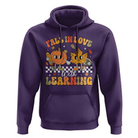 Fall In Love With Learning Hoodie Retro Autumn Pumpkin For Teacher Student - Wonder Print Shop