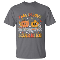 Fall In Love With Learning T Shirt Retro Autumn Pumpkin For Teacher Student - Wonder Print Shop