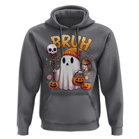 Cute Halloween Ghost Boo Sheet Hoodie Funny Bruh Trick Or Treat Candy - Wonder Print Shop