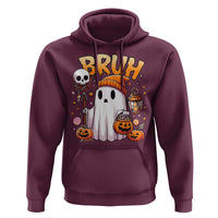 Cute Halloween Ghost Boo Sheet Hoodie Funny Bruh Trick Or Treat Candy - Wonder Print Shop