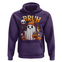 Cute Halloween Ghost Boo Sheet Hoodie Funny Bruh Trick Or Treat Candy - Wonder Print Shop