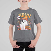 Cute Halloween Ghost Boo Sheet T Shirt For Kid Funny Bruh Trick Or Treat Candy - Wonder Print Shop