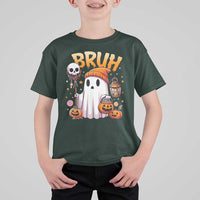 Cute Halloween Ghost Boo Sheet T Shirt For Kid Funny Bruh Trick Or Treat Candy - Wonder Print Shop