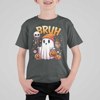 Cute Halloween Ghost Boo Sheet T Shirt For Kid Funny Bruh Trick Or Treat Candy - Wonder Print Shop