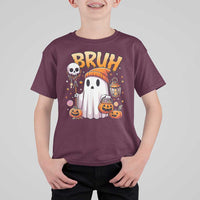 Cute Halloween Ghost Boo Sheet T Shirt For Kid Funny Bruh Trick Or Treat Candy - Wonder Print Shop