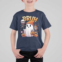 Cute Halloween Ghost Boo Sheet T Shirt For Kid Funny Bruh Trick Or Treat Candy - Wonder Print Shop