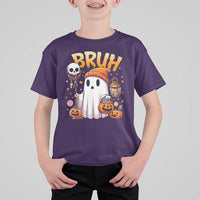 Cute Halloween Ghost Boo Sheet T Shirt For Kid Funny Bruh Trick Or Treat Candy - Wonder Print Shop