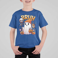 Cute Halloween Ghost Boo Sheet T Shirt For Kid Funny Bruh Trick Or Treat Candy - Wonder Print Shop