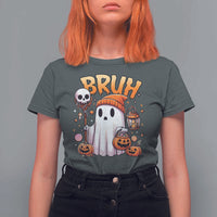 Cute Halloween Ghost Boo Sheet T Shirt For Women Funny Bruh Trick Or Treat Candy - Wonder Print Shop