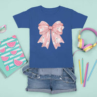 Pink Ghost Bow Coquette T Shirt For Kid Cute Girlly Boo Sheet Halloween Spooky Season - Wonder Print Shop