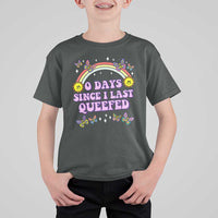 Funny Queef Joke Embarrassing T Shirt For Kid 0 Days Since I Last Queefed - Wonder Print Shop