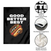 Good Better Best Chicago Football Inspirational Garden Flag Funny Hot Dog and Claw Graphic - Wonder Print Shop