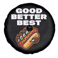 Good Better Best Chicago Football Inspirational Spare Tire Cover Funny Hot Dog and Claw Graphic - Wonder Print Shop