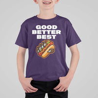 Good Better Best Chicago Football Inspirational T Shirt For Kid Funny Hot Dog and Claw Graphic - Wonder Print Shop