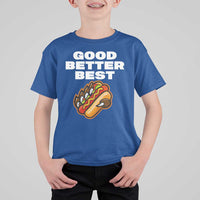 Good Better Best Chicago Football Inspirational T Shirt For Kid Funny Hot Dog and Claw Graphic - Wonder Print Shop