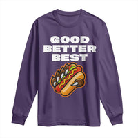 Good Better Best Chicago Football Inspirational Long Sleeve Shirt Funny Hot Dog and Claw Graphic - Wonder Print Shop