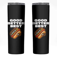 Good Better Best Chicago Football Inspirational Skinny Tumbler Funny Hot Dog and Claw Graphic - Wonder Print Shop