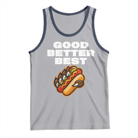 Good Better Best Chicago Football Inspirational Tank Top Funny Hot Dog and Claw Graphic - Wonder Print Shop