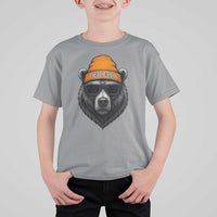 Cool Bear Chicago Graphic T Shirt For Kid Retro Vibe City Pride Beanie and Sunglasses - Wonder Print Shop