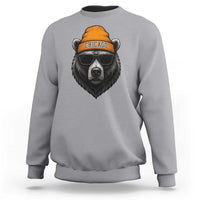 Cool Bear Chicago Graphic Sweatshirt Retro Vibe City Pride Beanie and Sunglasses - Wonder Print Shop