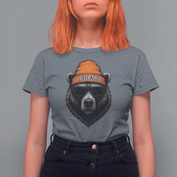 Cool Bear Chicago Graphic T Shirt For Women Retro Vibe City Pride Beanie and Sunglasses - Wonder Print Shop