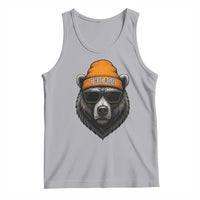 Cool Bear Chicago Graphic Tank Top Retro Vibe City Pride Beanie and Sunglasses - Wonder Print Shop