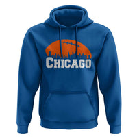 Chicago Skyline Football Graphic Hoodie Bold Windy City Fan Art for Game Days - Wonder Print Shop