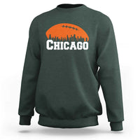 Chicago Skyline Football Graphic Sweatshirt Bold Windy City Fan Art for Game Days - Wonder Print Shop