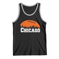 Chicago Skyline Football Graphic Tank Top Bold Windy City Fan Art for Game Days - Wonder Print Shop